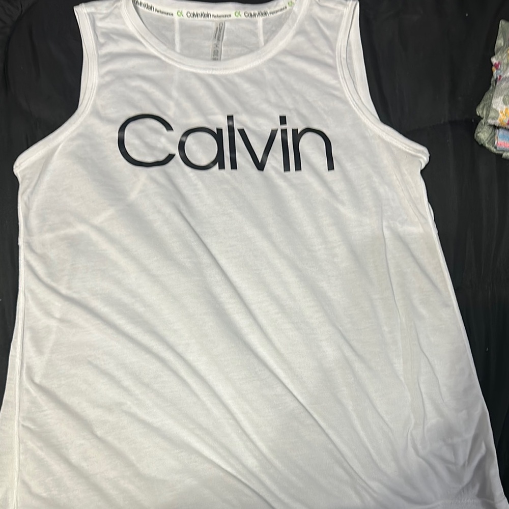 Calvin White Tank Top